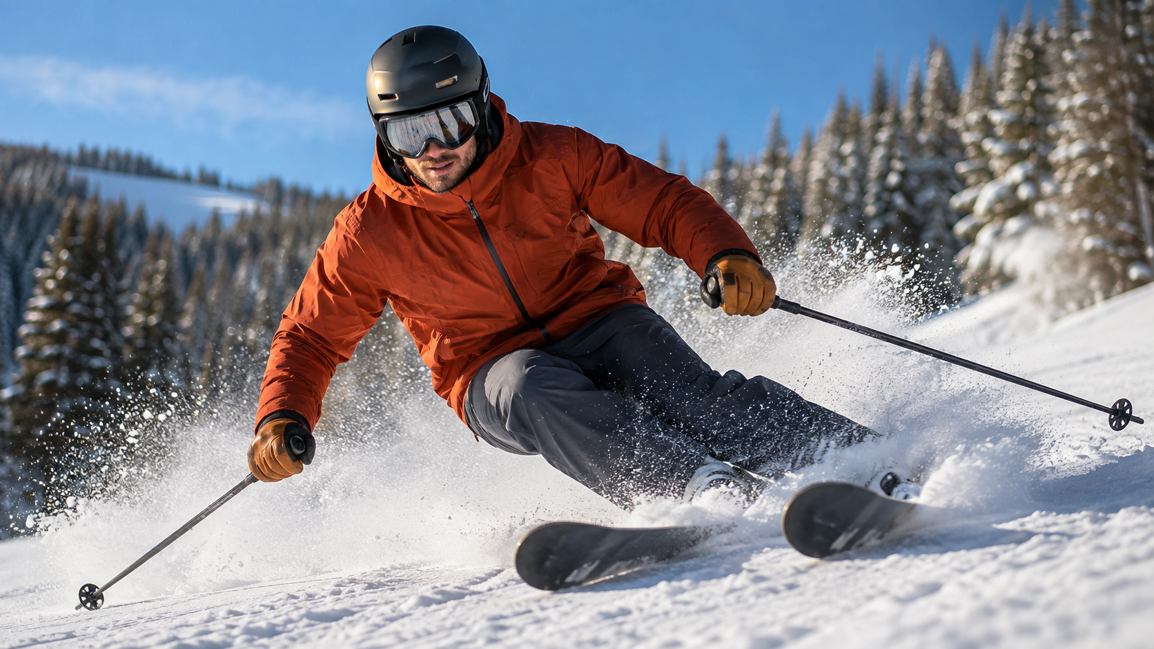 Skier on the slopes at Terry Peak Ski Area